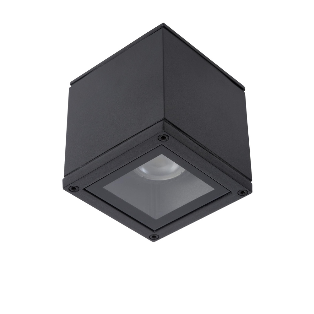 Lucide Vierkante plafondspotAven badkamer IP65 zwart - 22963/01/30